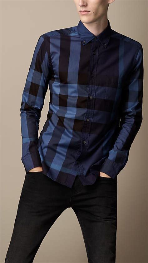 burberry denim shirt|burberry shirts for men uk.